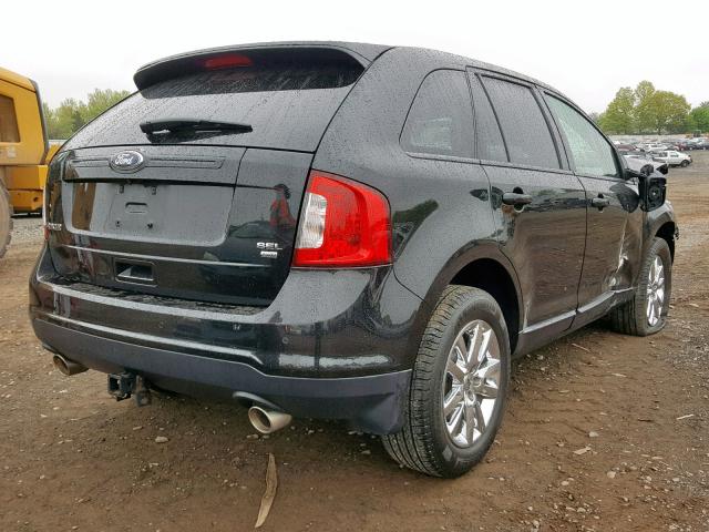 2FMDK4JC7EBB34288 - 2014 FORD EDGE SEL BLACK photo 4