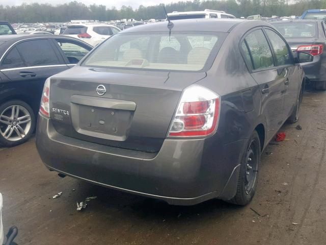 3N1AB61E98L619015 - 2008 NISSAN SENTRA 2.0 GRAY photo 4