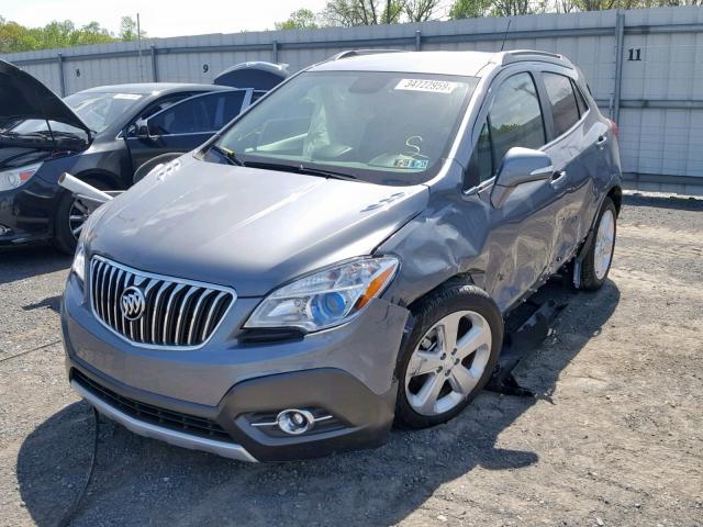 KL4CJGSB6FB198561 - 2015 BUICK ENCORE GRAY photo 2