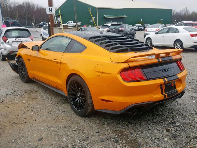 1FA6P8CF2K5116364 - 2019 FORD MUSTANG GT ORANGE photo 3