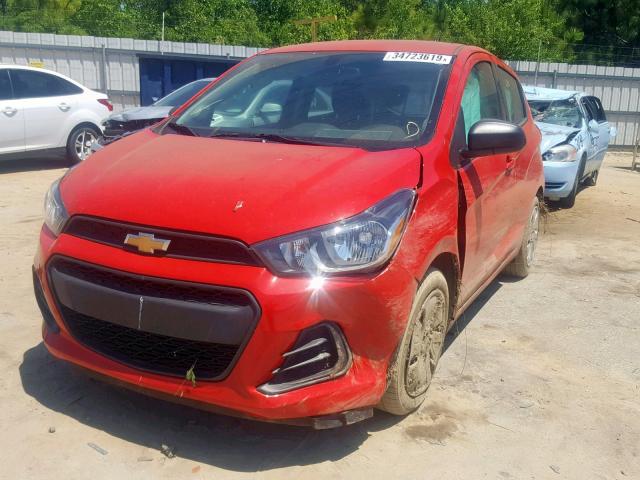 KL8CB6SA6JC447733 - 2018 CHEVROLET SPARK LS RED photo 2