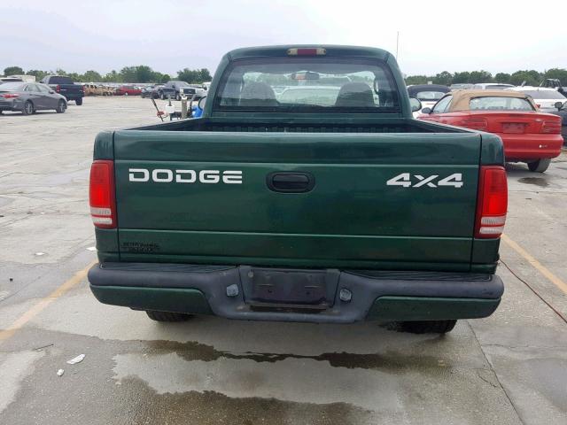 1B7GG26X7YS720986 - 2000 DODGE DAKOTA GREEN photo 6