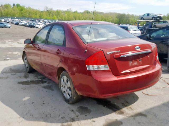 KNAFE222X95645676 - 2009 KIA SPECTRA EX RED photo 3