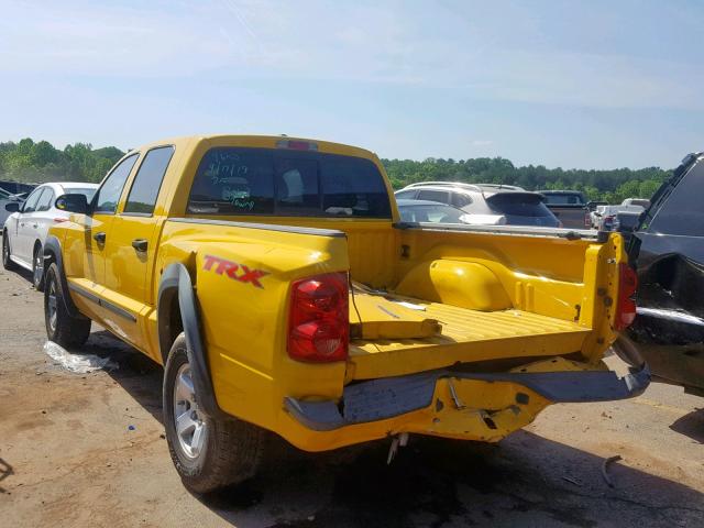 1D7HE78K68S509650 - 2008 DODGE DAKOTA TRX YELLOW photo 3