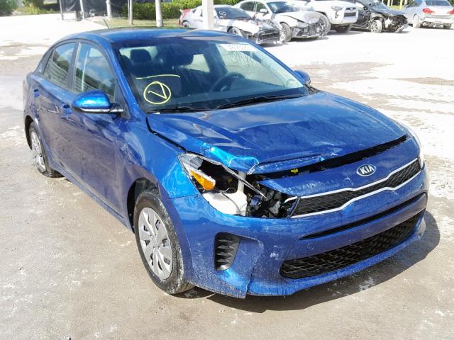 3KPA24AB0JE057880 - 2018 KIA RIO LX BLUE photo 1