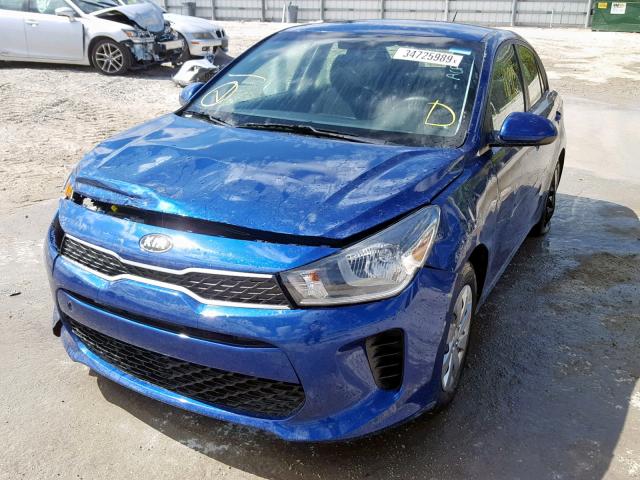 3KPA24AB0JE057880 - 2018 KIA RIO LX BLUE photo 2