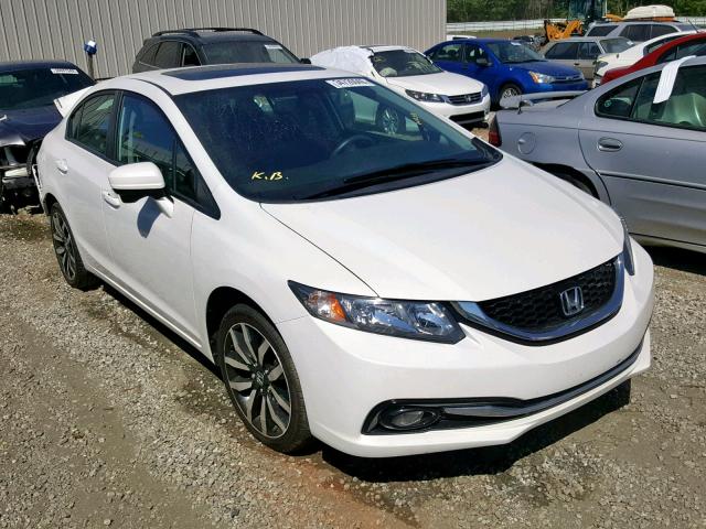 19XFB2F97FE208124 - 2015 HONDA CIVIC EXL WHITE photo 1