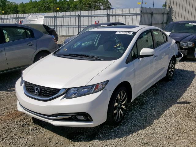 19XFB2F97FE208124 - 2015 HONDA CIVIC EXL WHITE photo 2