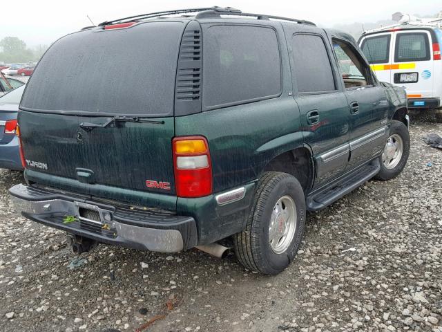 1GKEK13T71J181724 - 2001 GMC YUKON GREEN photo 4