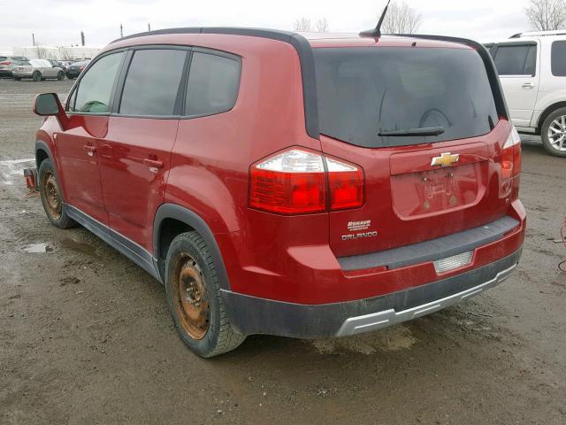 KL77P2ET0DK100969 - 2013 CHEVROLET ORLANDO LT RED photo 3