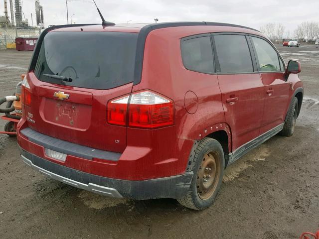 KL77P2ET0DK100969 - 2013 CHEVROLET ORLANDO LT RED photo 4