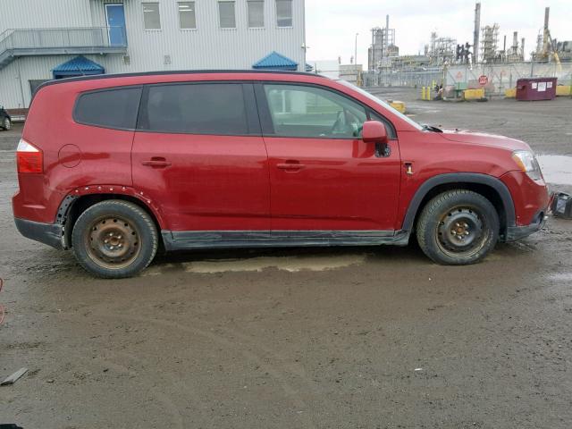 KL77P2ET0DK100969 - 2013 CHEVROLET ORLANDO LT RED photo 9