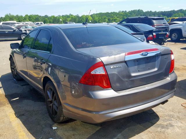 3FAHP0JA5BR321711 - 2011 FORD FUSION SEL CHARCOAL photo 3