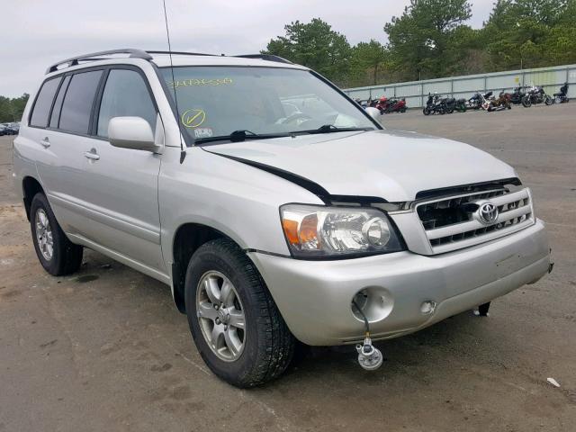 JTEEP21A950106356 - 2005 TOYOTA HIGHLANDER SILVER photo 1