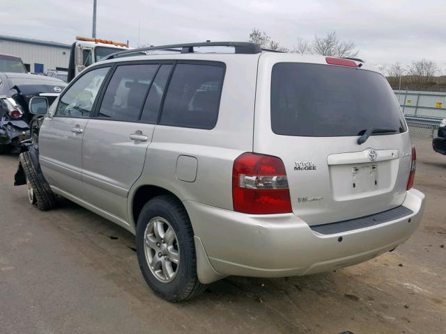 JTEEP21A950106356 - 2005 TOYOTA HIGHLANDER SILVER photo 3