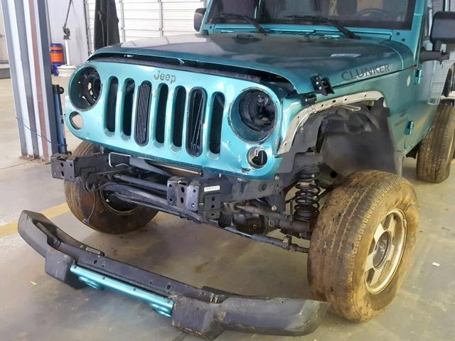 1J4FA54148L513022 - 2008 JEEP WRANGLER S TEAL photo 9