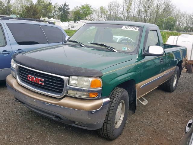 1GTEK14V4XE522011 - 1999 GMC NEW SIERRA GREEN photo 2