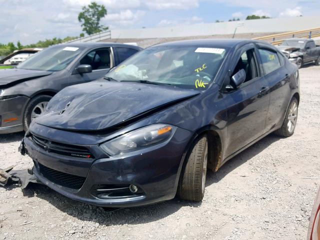 1C3CDFBA6DD338757 - 2013 DODGE DART SXT BLUE photo 2