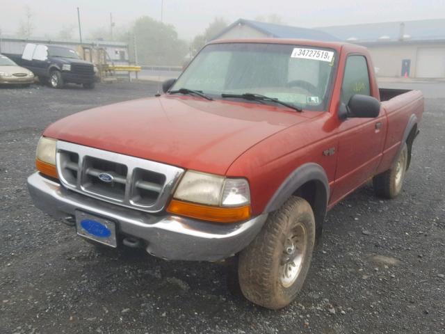 1FTYR11V0XTA40337 - 1999 FORD RANGER MAROON photo 2