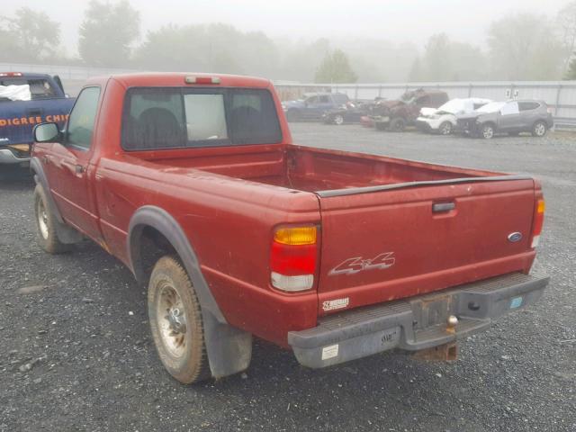 1FTYR11V0XTA40337 - 1999 FORD RANGER MAROON photo 3