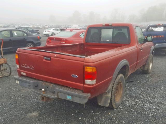 1FTYR11V0XTA40337 - 1999 FORD RANGER MAROON photo 4