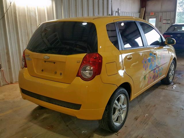 KL1TD6DE3AB098738 - 2010 CHEVROLET AVEO LS YELLOW photo 4