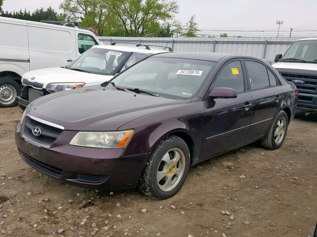 KMHET46C56A112927 - 2006 HYUNDAI SONATA GL MAROON photo 2