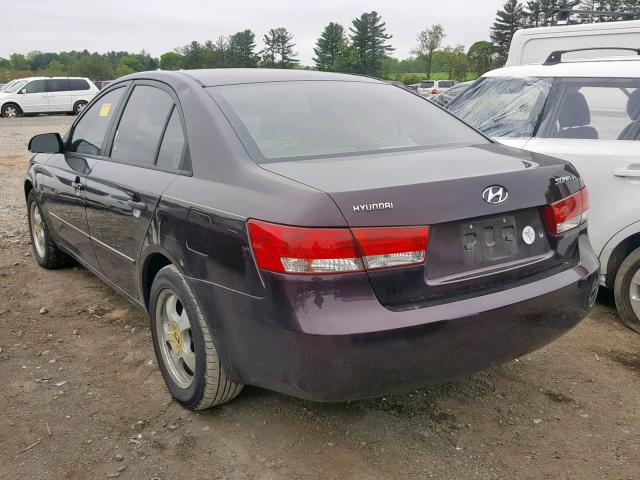 KMHET46C56A112927 - 2006 HYUNDAI SONATA GL MAROON photo 3