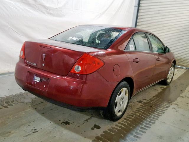 1G2ZF57BX84145999 - 2008 PONTIAC G6 VALUE L RED photo 4