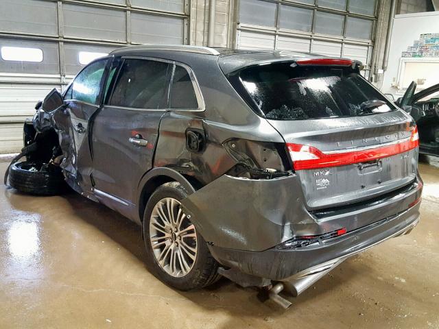 2LMPJ8LR0JBL22352 - 2018 LINCOLN MKX RESERV GRAY photo 3