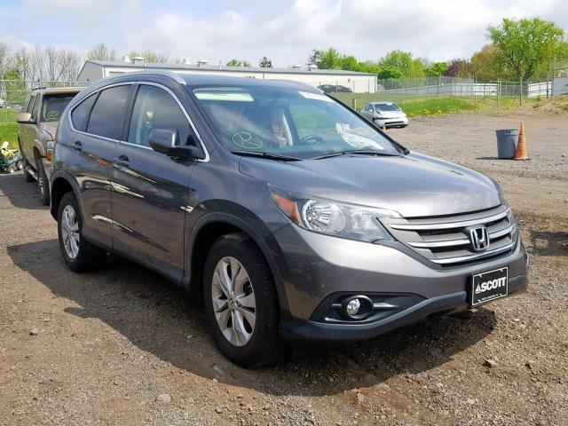 2HKRM4H70EH659419 - 2014 HONDA CR-V EXL GRAY photo 1