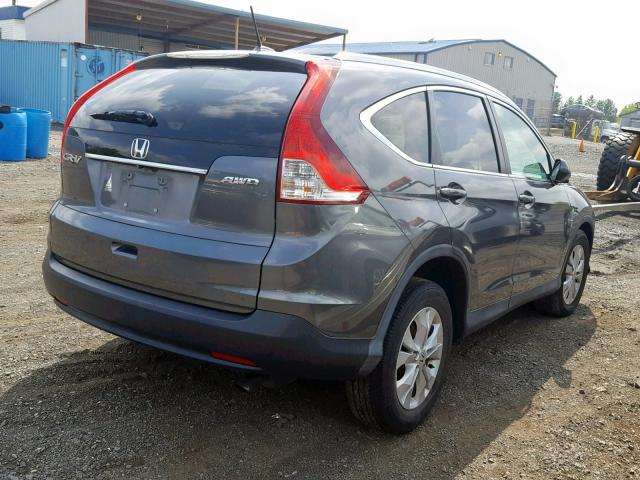 2HKRM4H70EH659419 - 2014 HONDA CR-V EXL GRAY photo 4