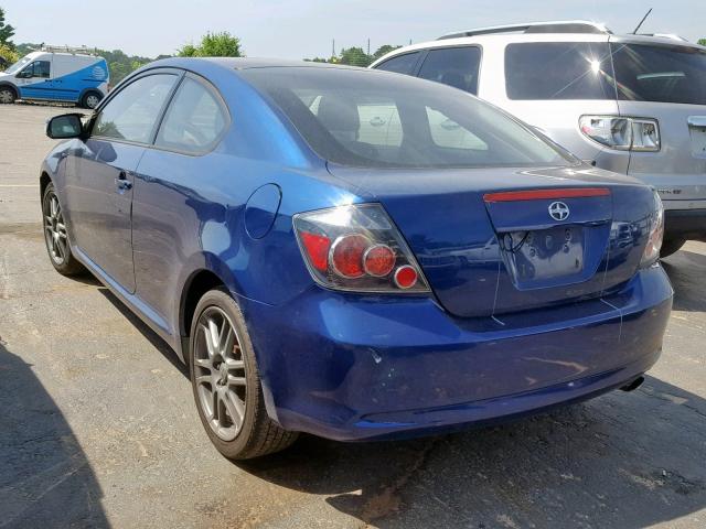 JTKDE167380249586 - 2008 TOYOTA SCION TC BLUE photo 3