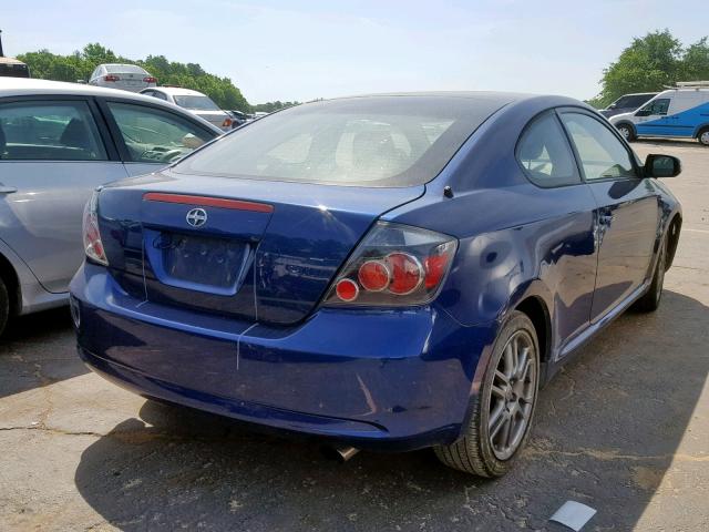 JTKDE167380249586 - 2008 TOYOTA SCION TC BLUE photo 4