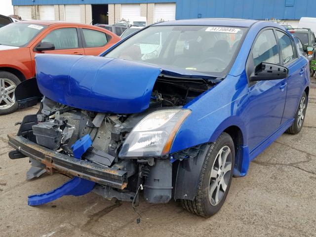 3N1AB6AP7CL704302 - 2012 NISSAN SENTRA 2.0 BLUE photo 2