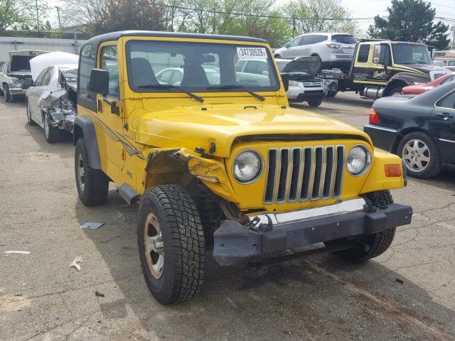 1J4FA29P11P331336 - 2001 JEEP WRANGLER / YELLOW photo 1