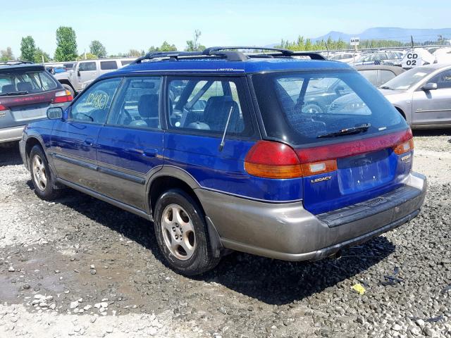 4S3BG6850V7632051 - 1997 SUBARU LEGACY OUT BLUE photo 3