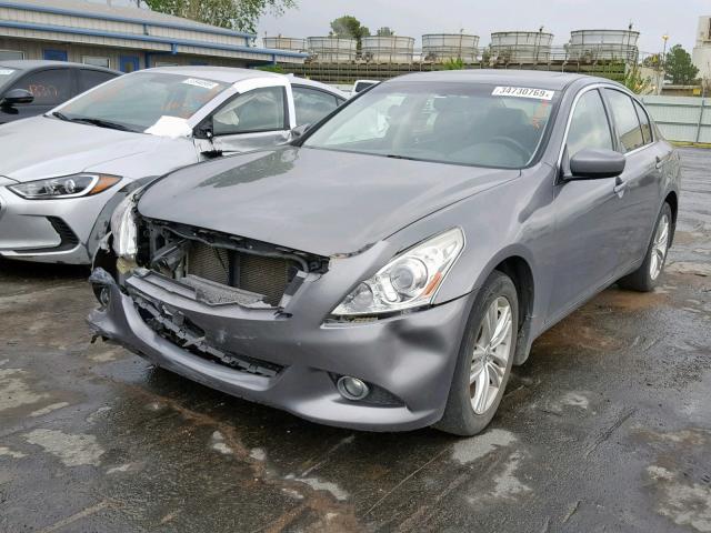 JN1CV6AR5DM764636 - 2013 INFINITI G37 GRAY photo 2