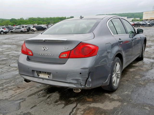 JN1CV6AR5DM764636 - 2013 INFINITI G37 GRAY photo 4