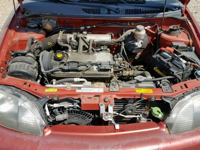 2C1MR5226Y6714248 - 2000 CHEVROLET METRO LSI BURGUNDY photo 7