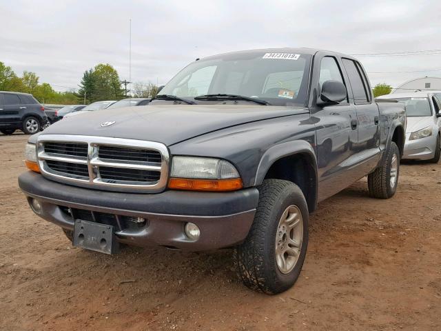 1D7HG38N14S577183 - 2004 DODGE DAKOTA QUA CHARCOAL photo 2