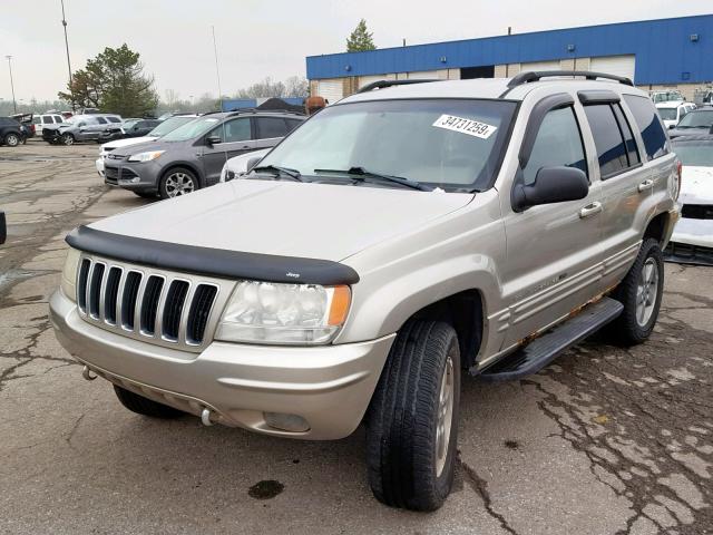 1J4GW58N43C572812 - 2003 JEEP GRAND CHER BEIGE photo 2