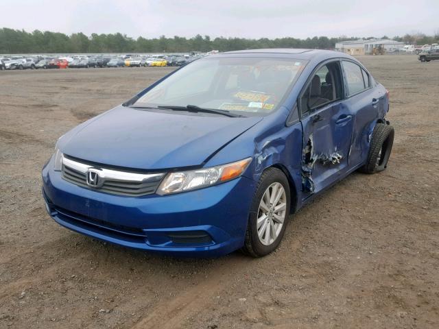 2HGFB2F98CH552711 - 2012 HONDA CIVIC EXL BLUE photo 2