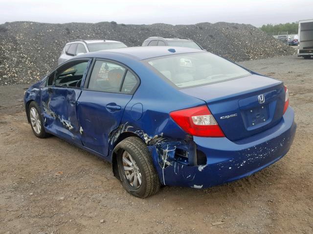 2HGFB2F98CH552711 - 2012 HONDA CIVIC EXL BLUE photo 3