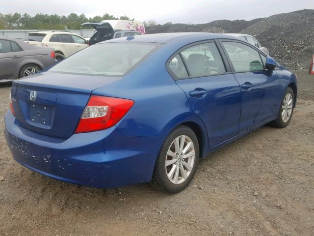 2HGFB2F98CH552711 - 2012 HONDA CIVIC EXL BLUE photo 4