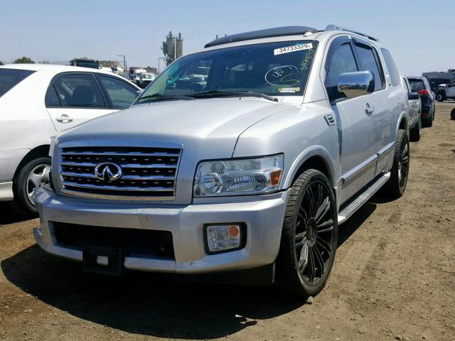 5N3AA08C78N914747 - 2008 INFINITI QX56 SILVER photo 2