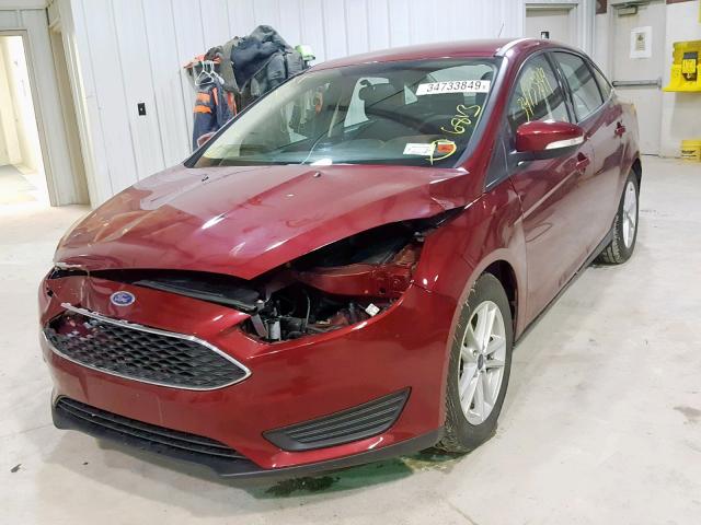 1FADP3F22HL275991 - 2017 FORD FOCUS SE RED photo 2