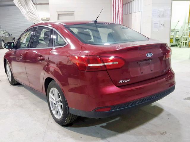 1FADP3F22HL275991 - 2017 FORD FOCUS SE RED photo 3