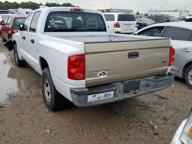 1D7HE28K47S123813 - 2007 DODGE DAKOTA QUA WHITE photo 3