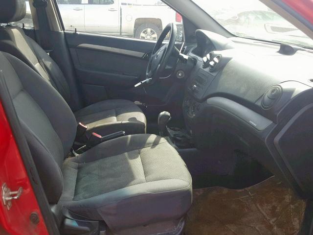 KL1TD56678B154805 - 2008 CHEVROLET AVEO BASE Qırmızı foto 5